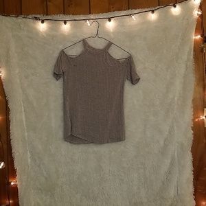 Tan off the shoulder top